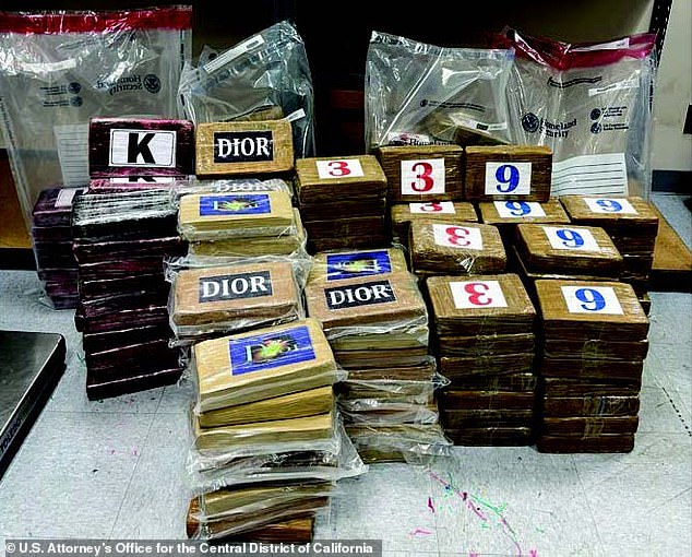 Arrested for smuggling $6.4 million in cocaine hidden inside Dior bags.
