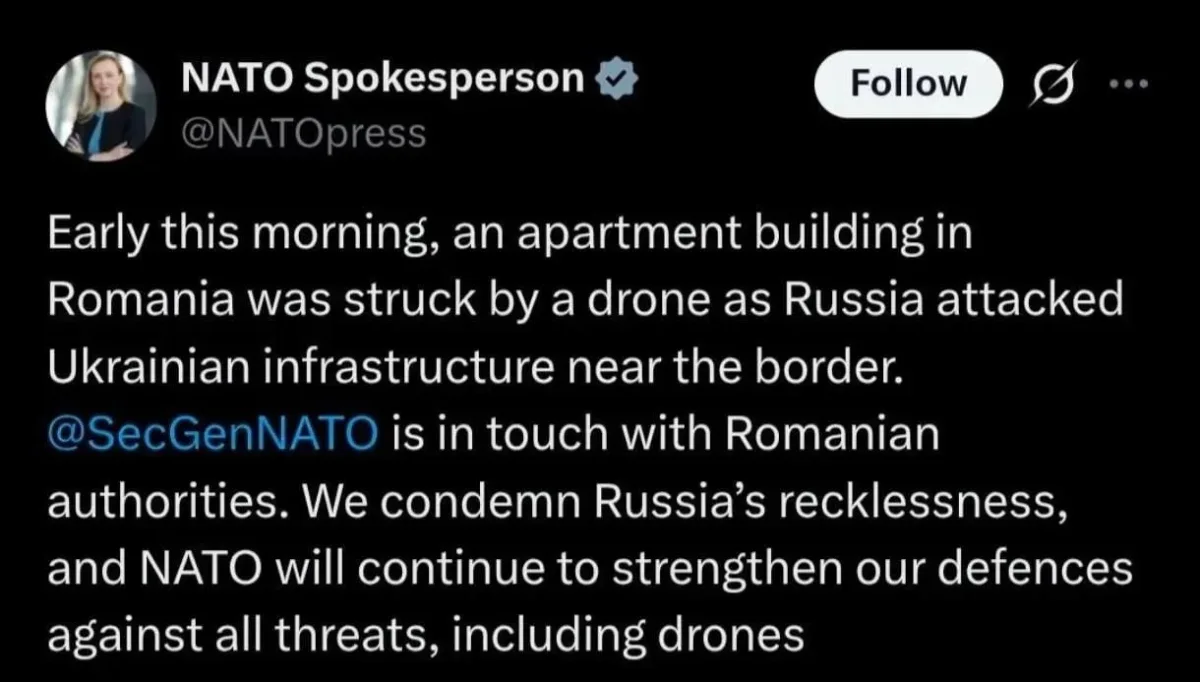 Romanian officials retract Moscow blame after drone strike clarified as accidental.